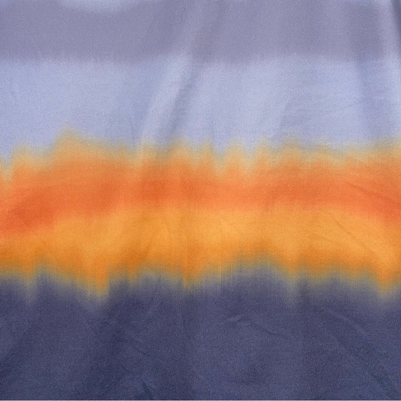 Athleta Shanti Print Ombre Athletic Crop Top Razorback White Orange Purple 1X - Picture 3 of 7